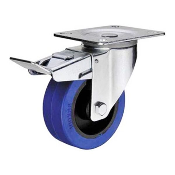 Rueda De Goma Maciza Azul